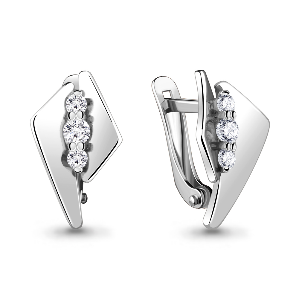 45619 Серьги из Серебра с фианитами