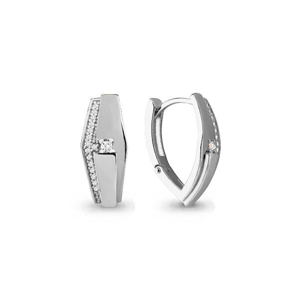 45749А Серьги из Серебра с фианитами