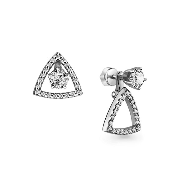46017А Серьги из Серебра с фианитами
