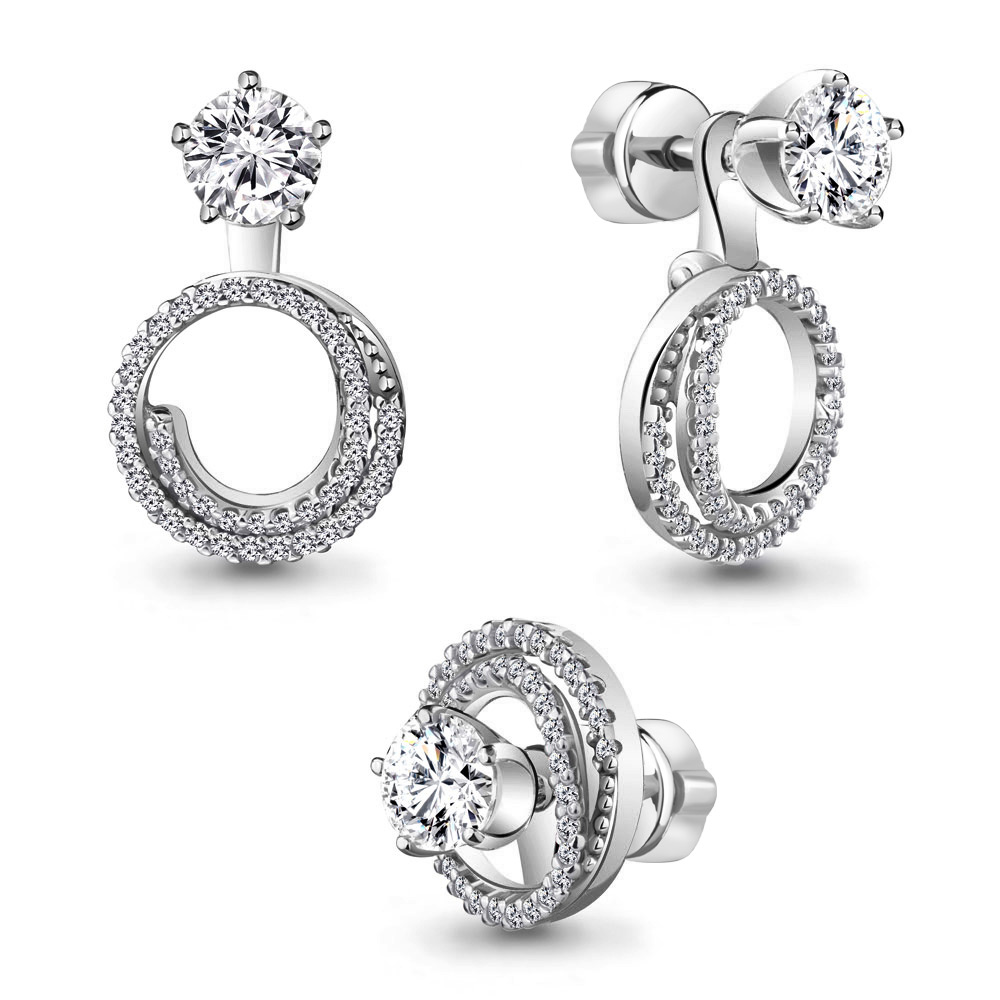 46019А Серьги из Серебра с фианитами