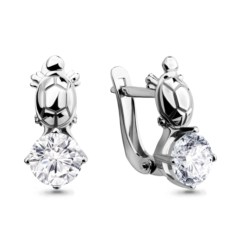 46039 Серьги из Серебра с фианитами