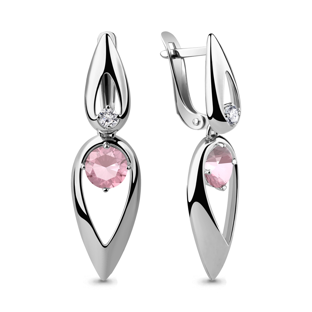 46045Р Серьги из Серебра с фианитами