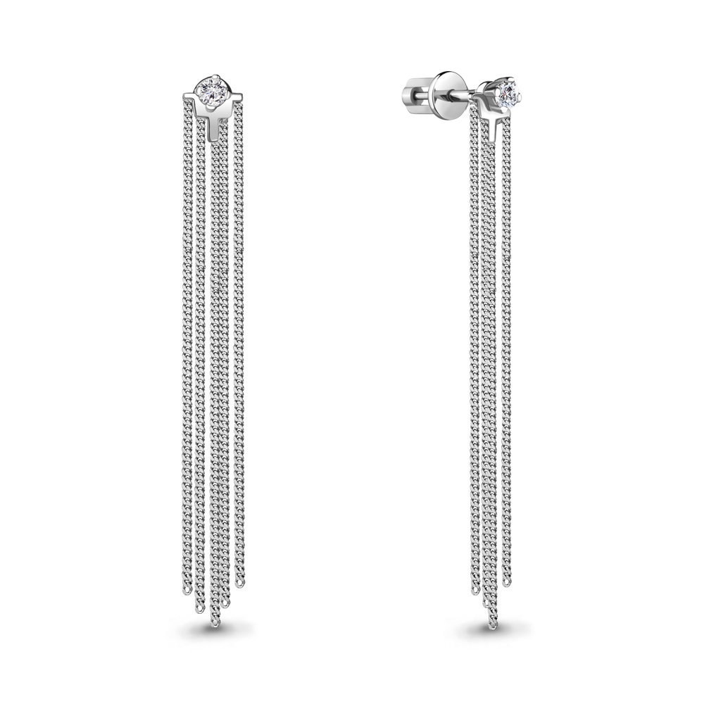 46052А Серьги из Серебра с фианитами