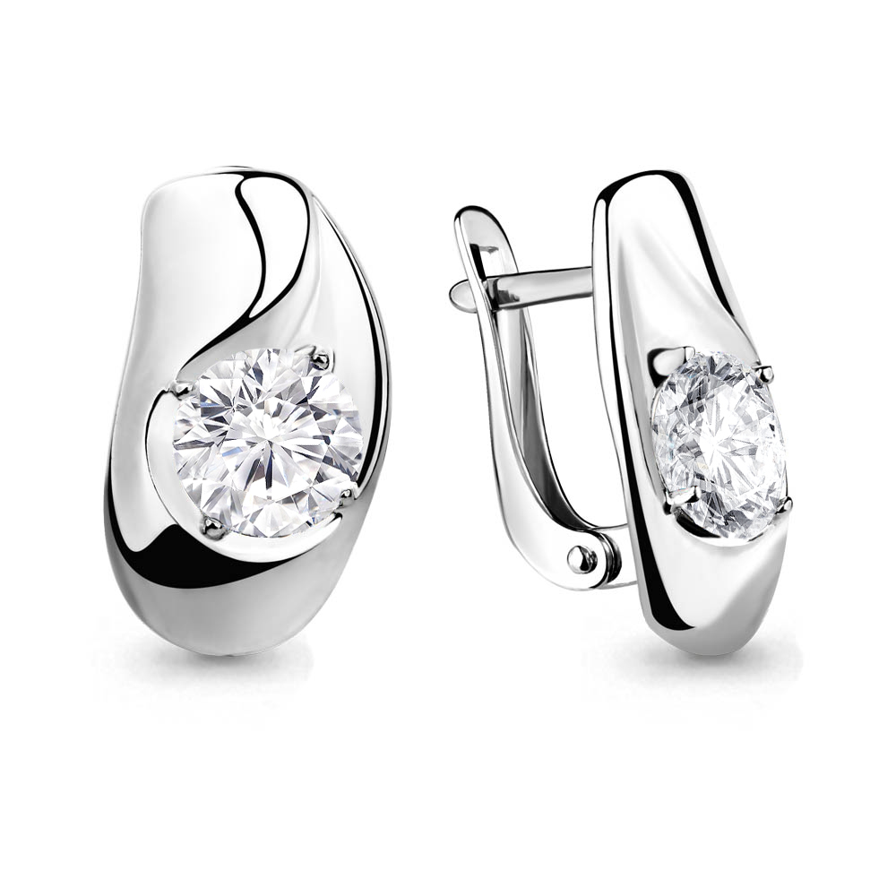 46068 Серьги из Серебра с фианитами