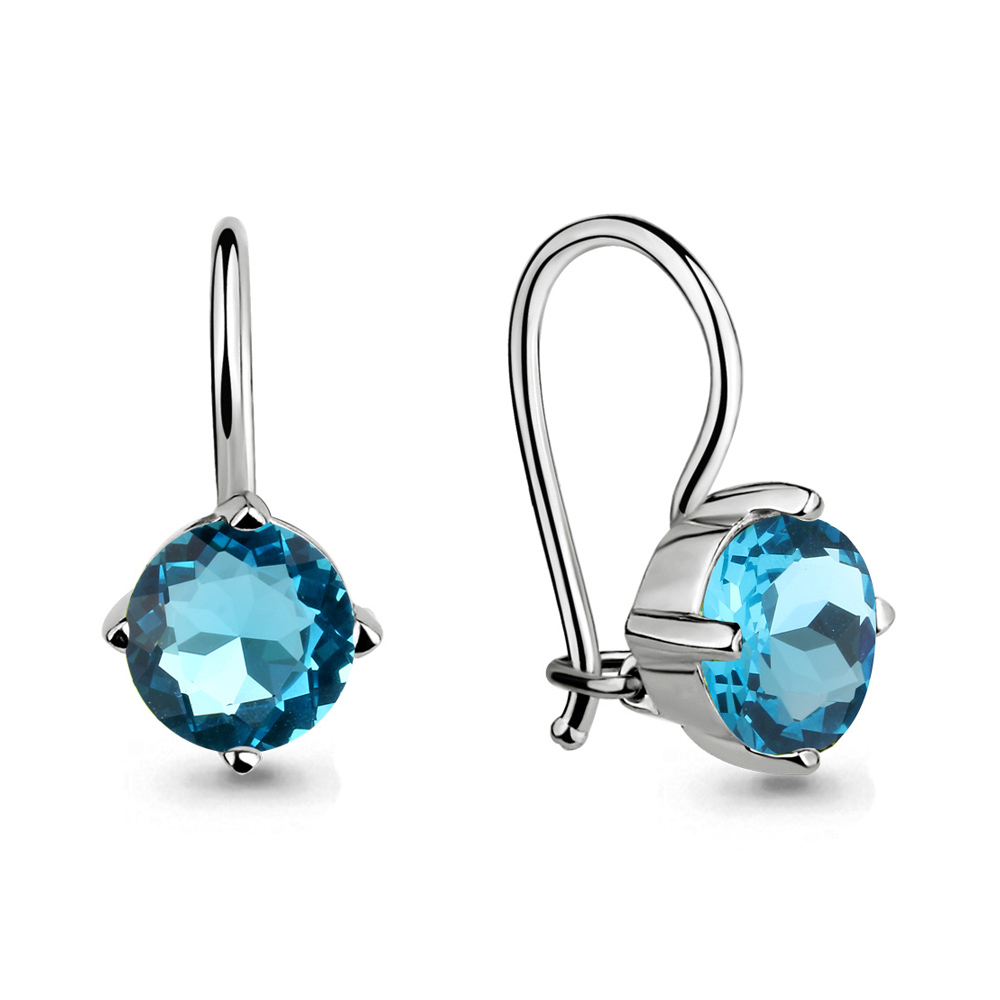 46071101Н Серьги из Серебра с стёклами из коллекции "Happy"