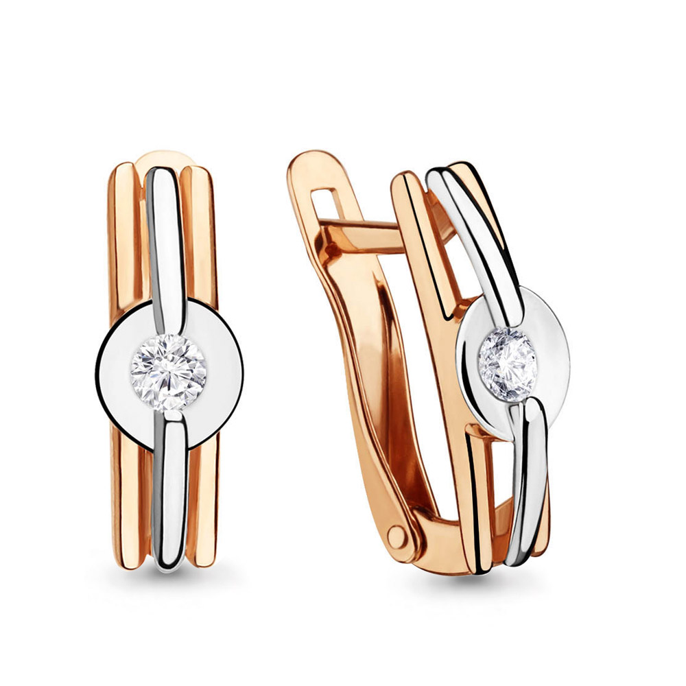 46107 Серьги из Золота с фианитами