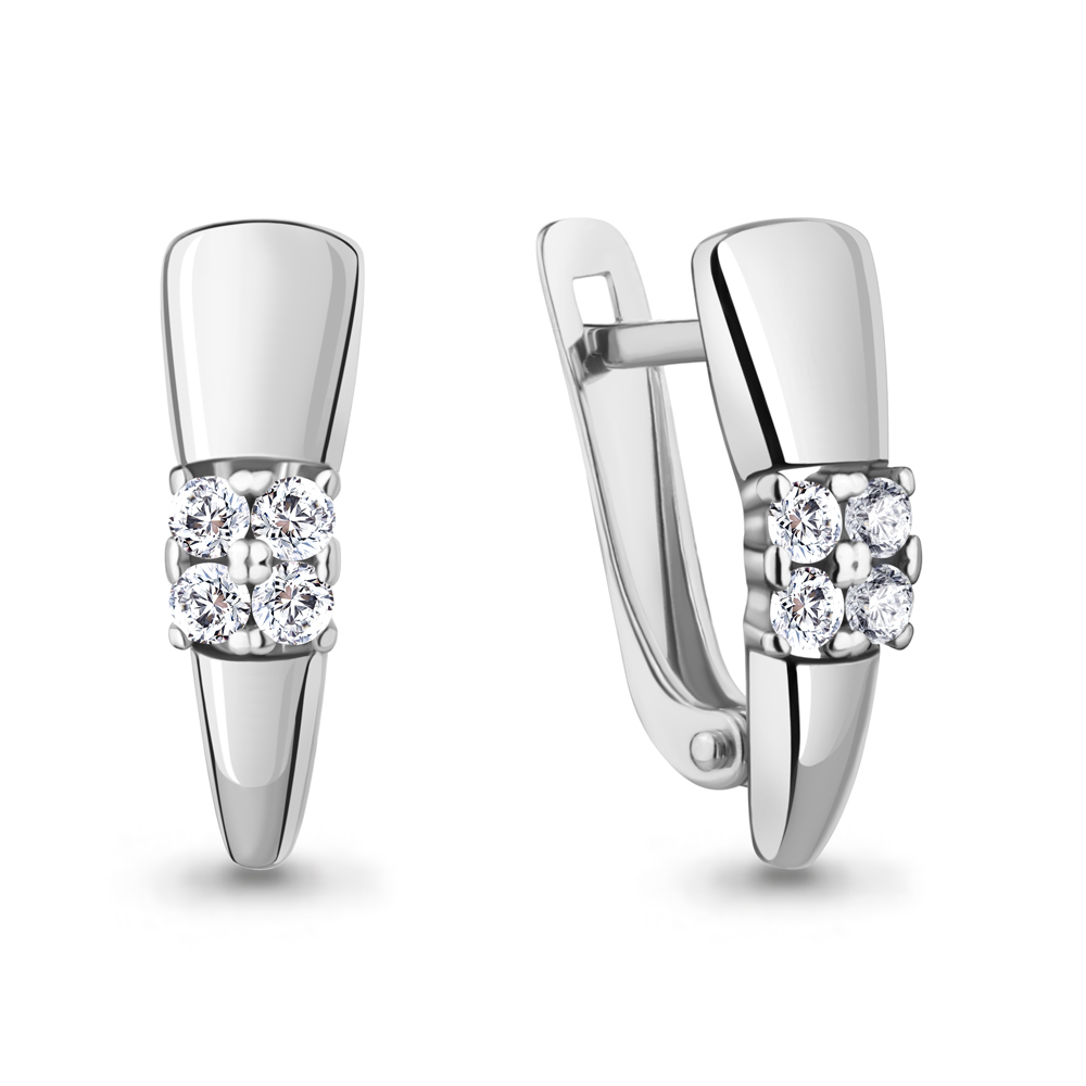 46119А Серьги из Серебра с фианитами