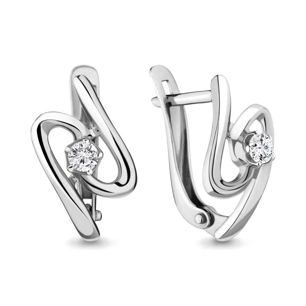 46177 Серьги из Серебра с фианитами