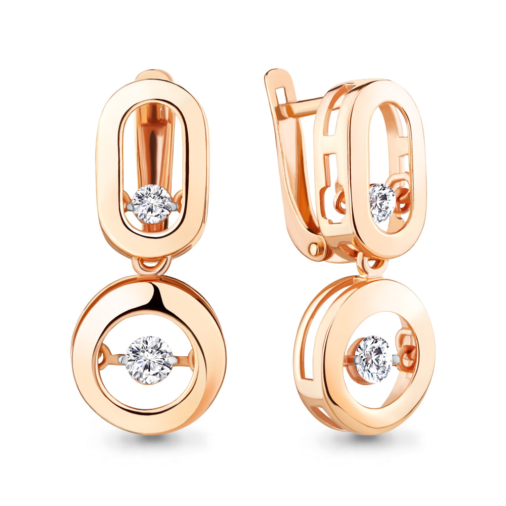 46184 Серьги из Золота с фианитами