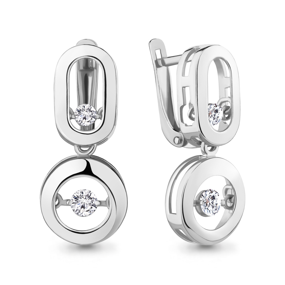 46184 Серьги из Серебра с фианитами