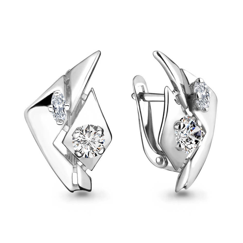 46214 Серьги из Серебра с фианитами