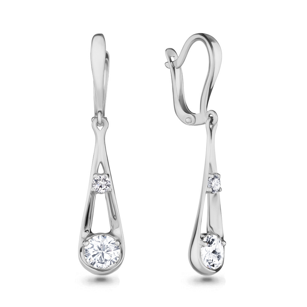 46263 Серьги из Серебра с фианитами