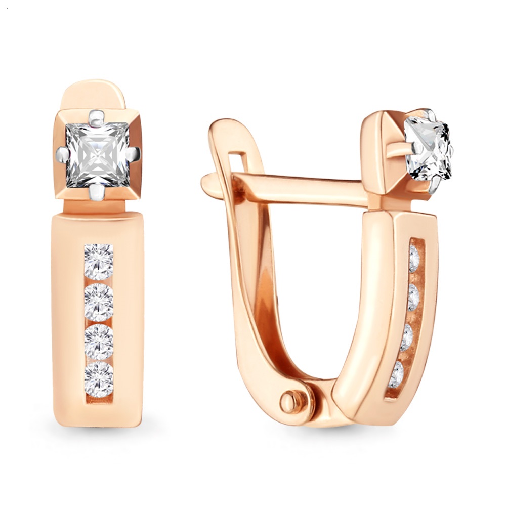 46341 Серьги из Золота с фианитами