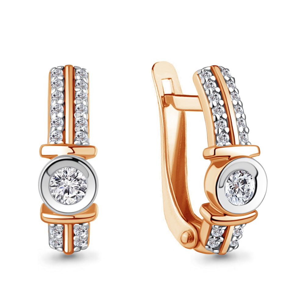 46354А Серьги из Золота с фианитами