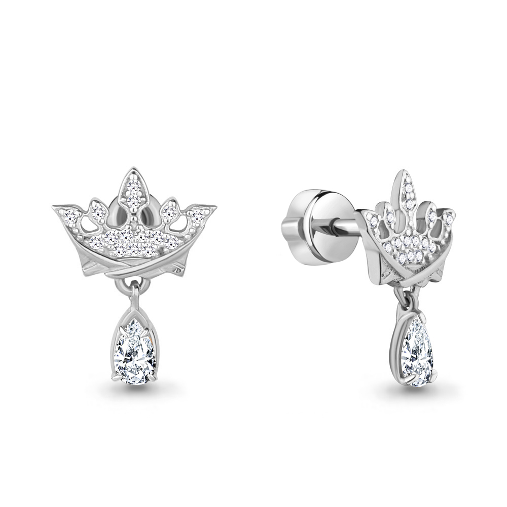 46455А Серьги из Серебра с фианитами