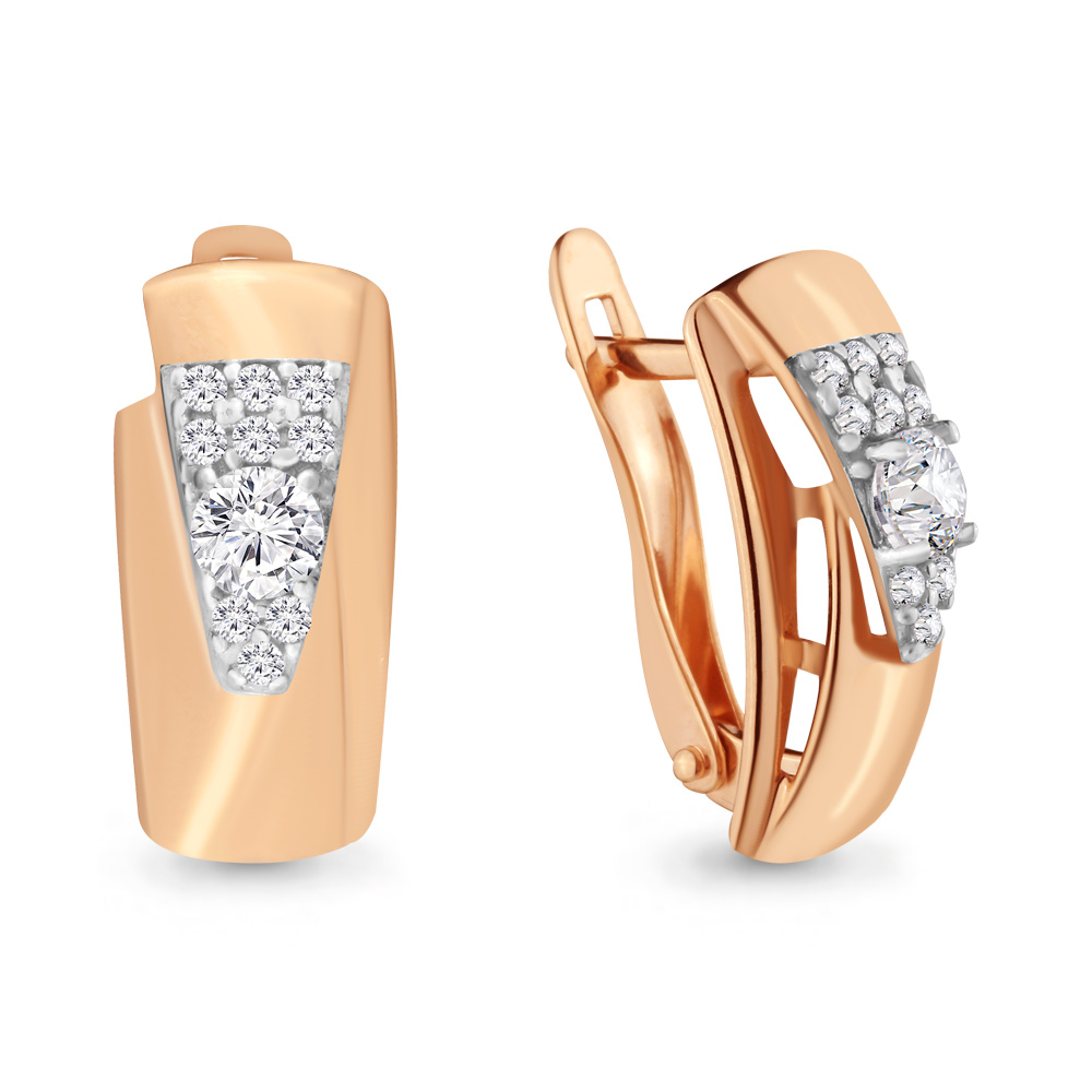 46471А Серьги из Золота с фианитами