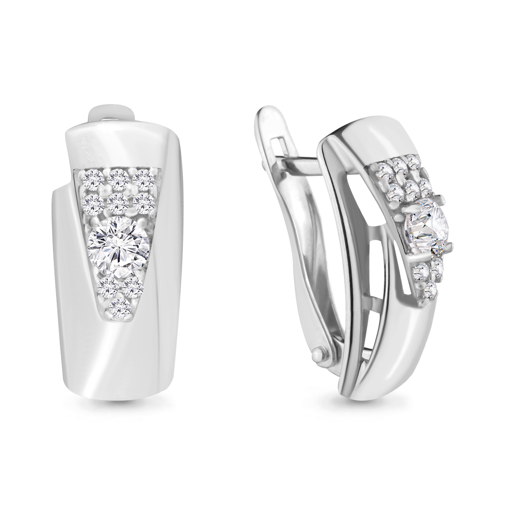 46471А Серьги из Серебра с фианитами