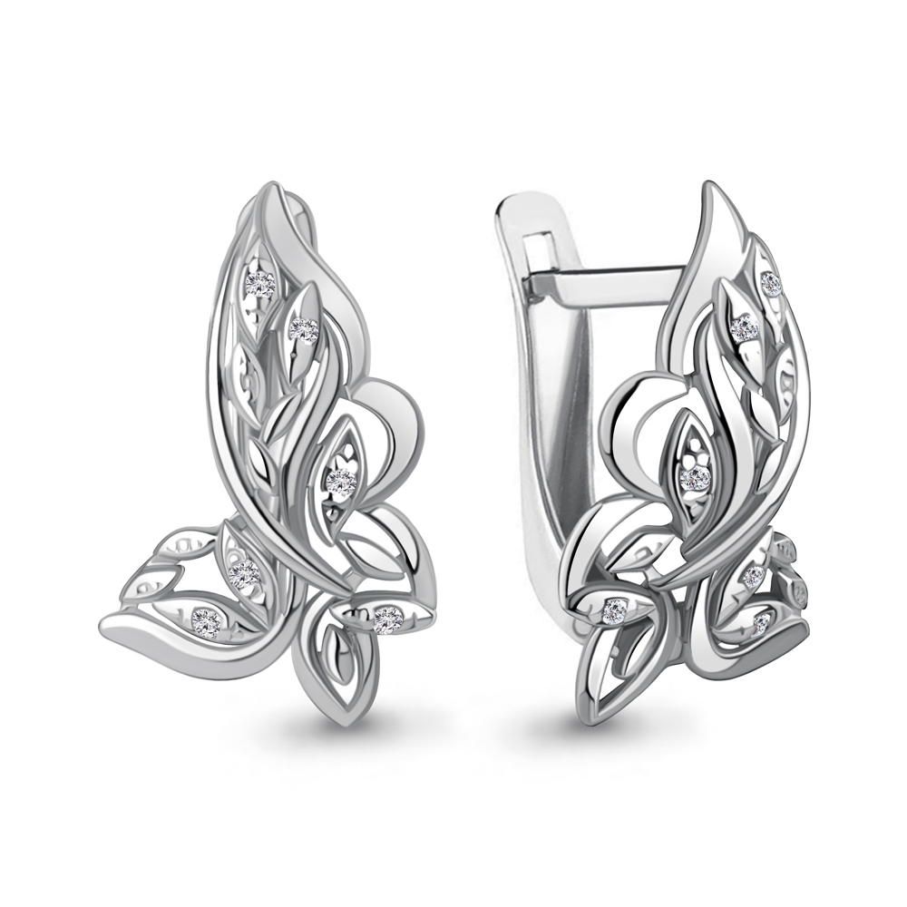 46503А Серьги из Серебра с фианитами