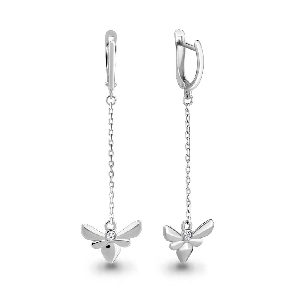 46513А Серьги из Серебра с фианитами