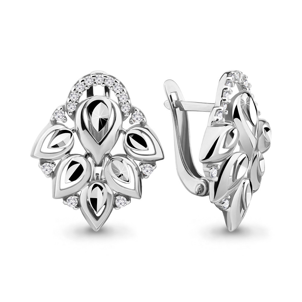 46548А Серьги из Серебра с фианитами