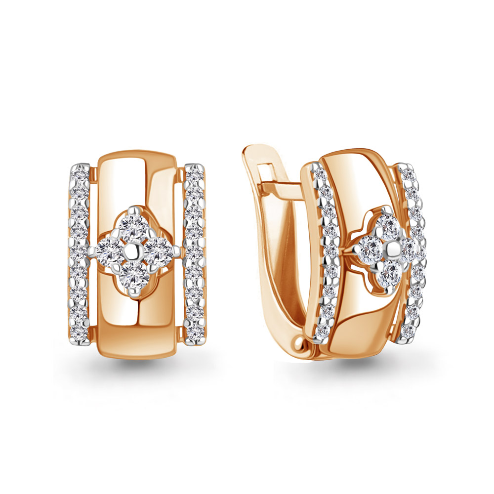 46599А Серьги из Золота с фианитами