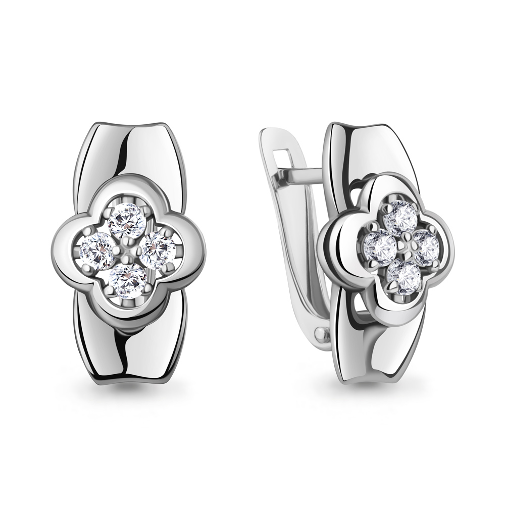 46601 Серьги из Серебра с фианитами