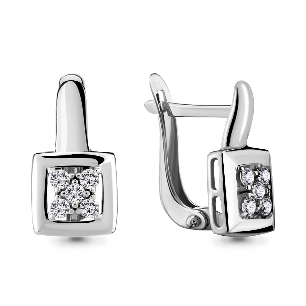 46602А Серьги из Серебра с фианитами