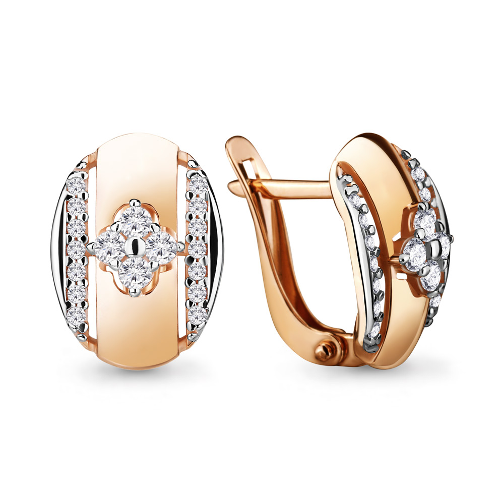 46604А Серьги из Золота с фианитами