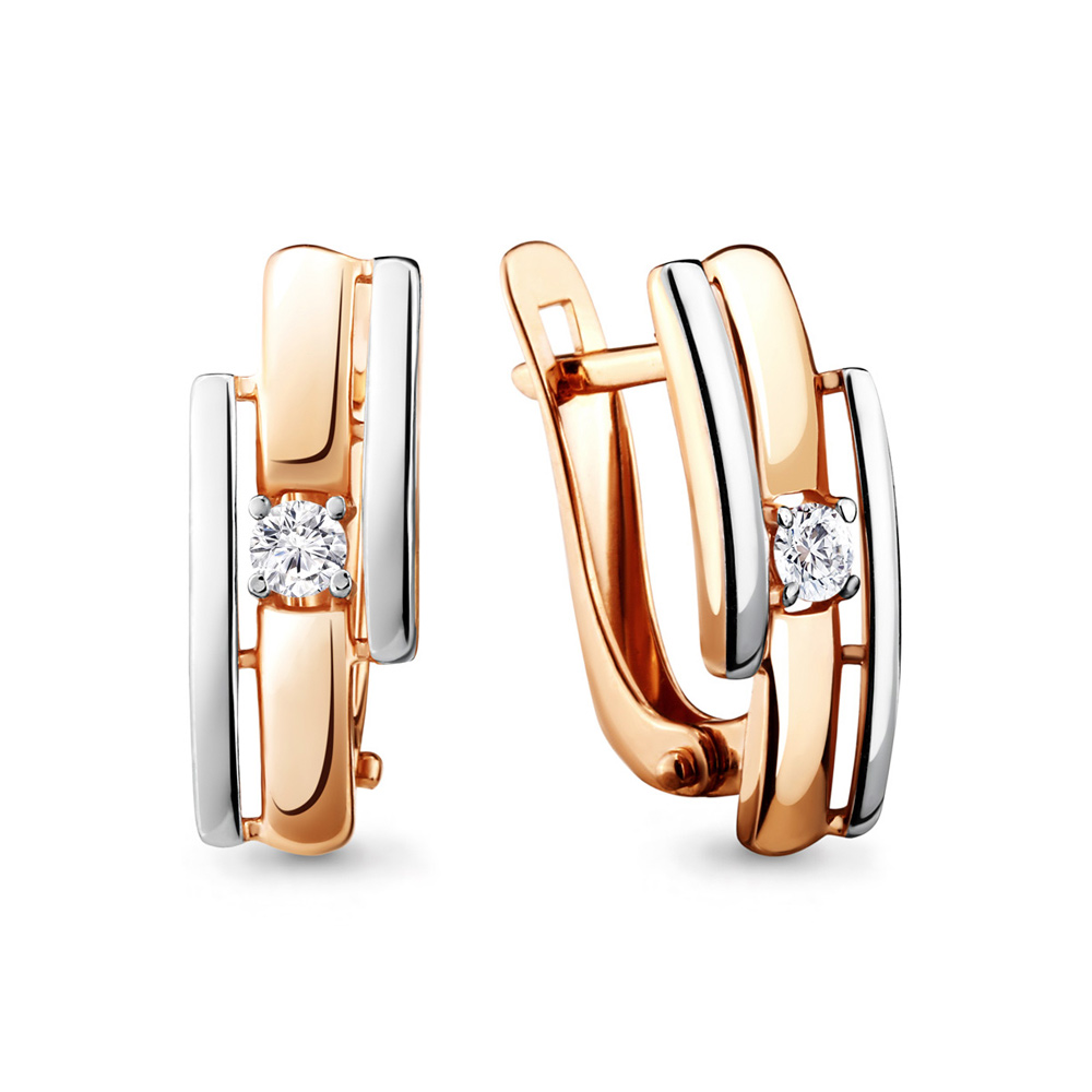 46609 Серьги из Золота с фианитами из коллекции "Must Have"