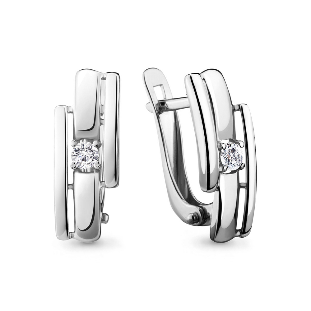 46609 Серьги из Серебра с фианитами