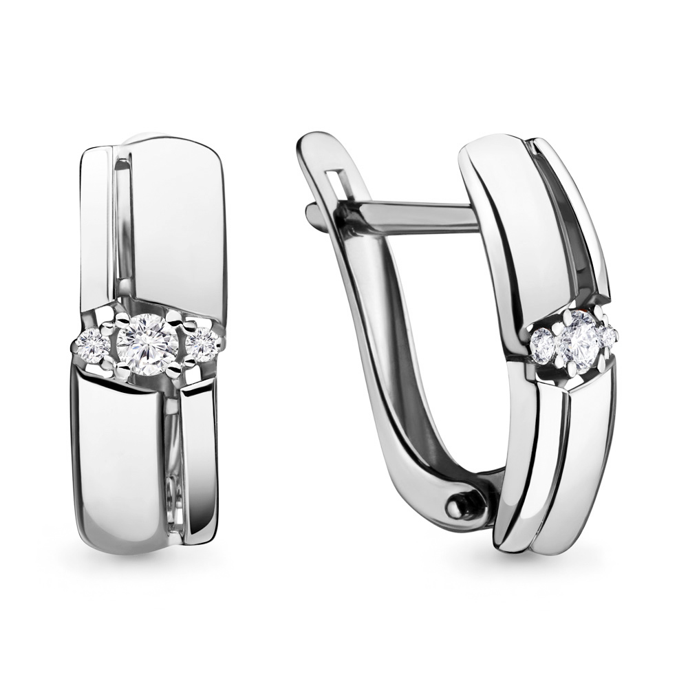 46613А Серьги из Серебра с фианитами