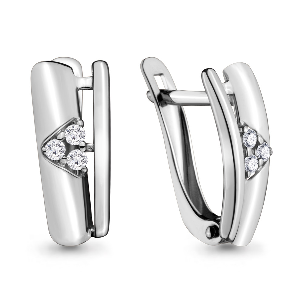 46615А Серьги из Серебра с фианитами