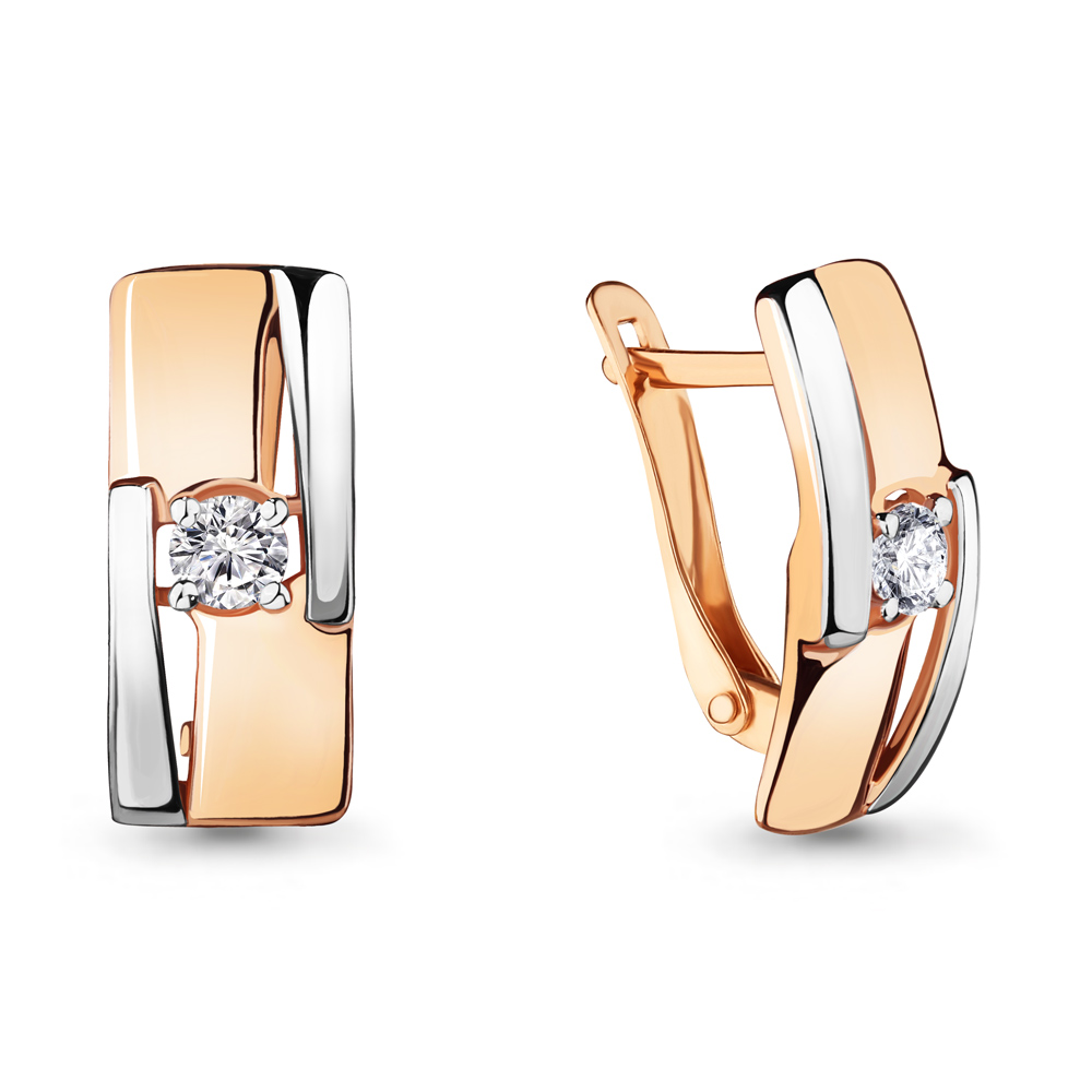 46616 Серьги из Золота с фианитами