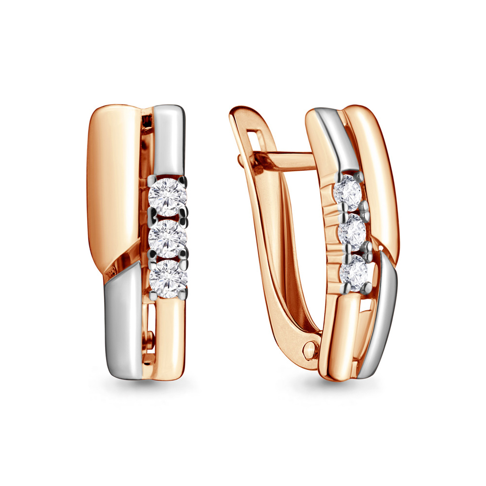 46617 Серьги из Золота с фианитами из коллекции "Must Have"