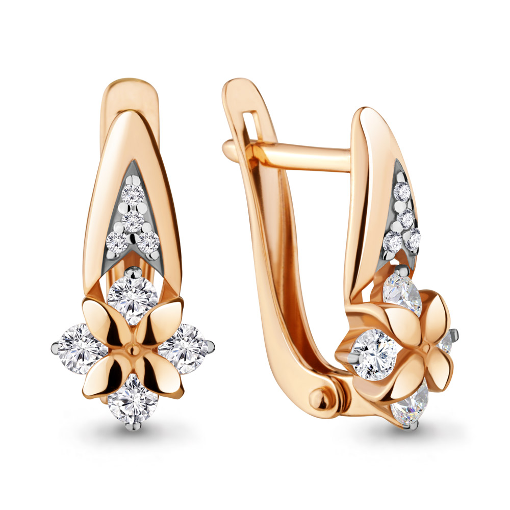 46632А Серьги из Золота с фианитами