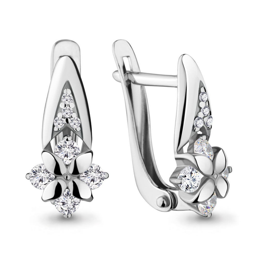 46632А Серьги из Серебра с фианитами