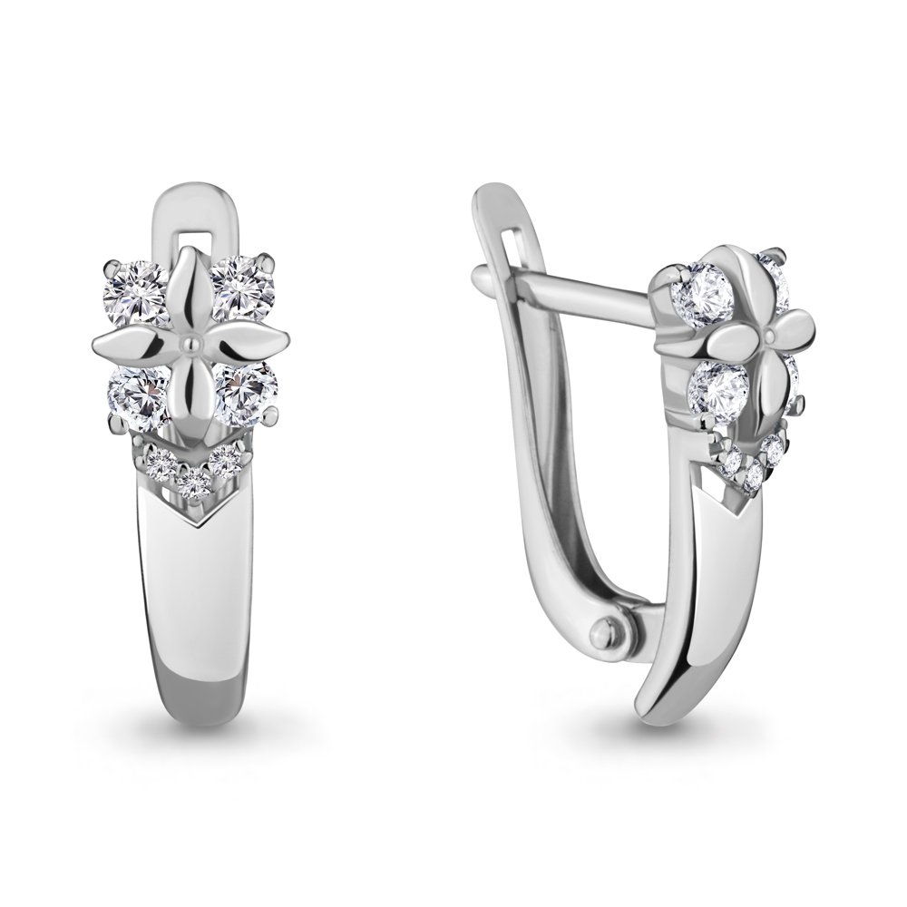 46634А Серьги из Серебра с фианитами