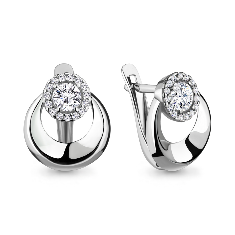 46641А Серьги из Серебра с фианитами