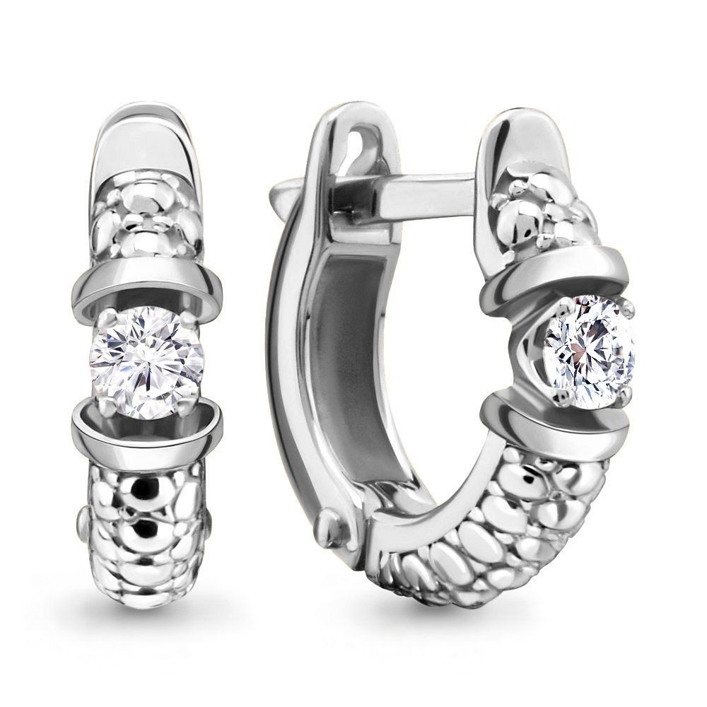 46646А Серьги из Серебра с фианитами