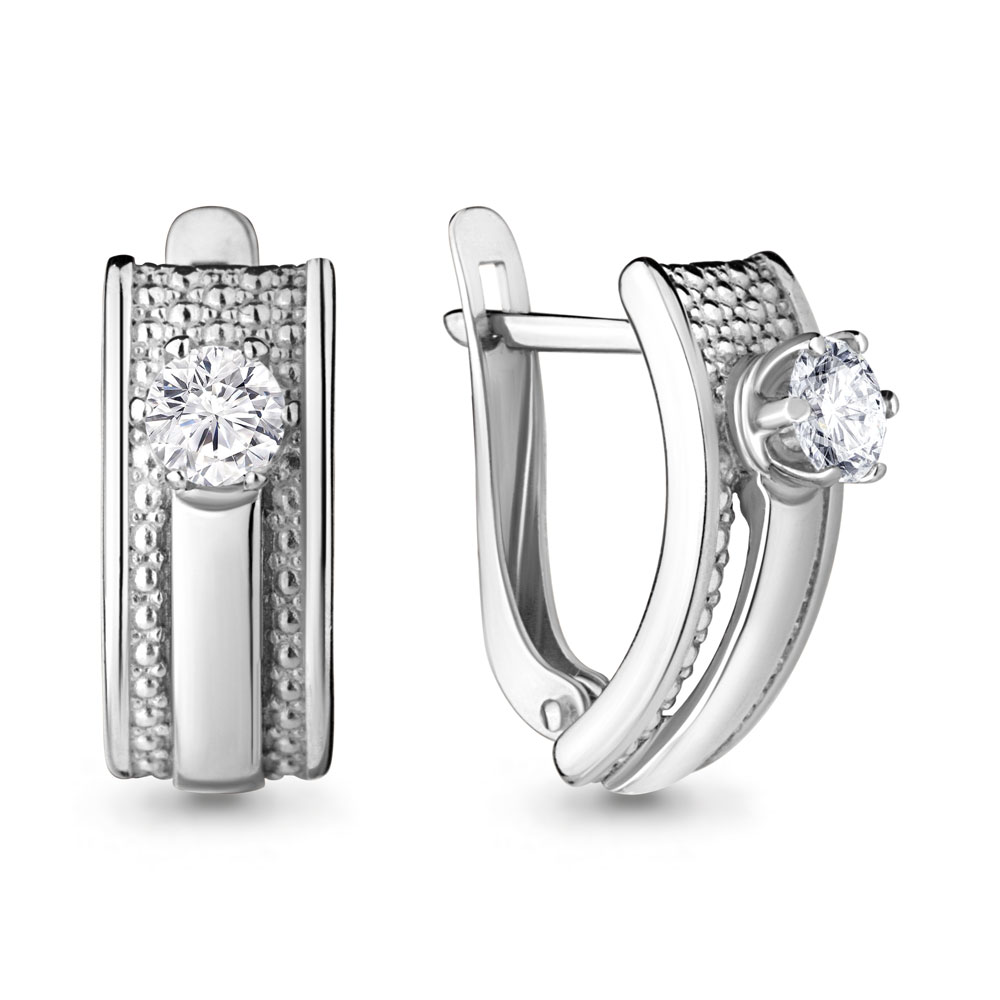 46648 Серьги из Серебра с фианитами