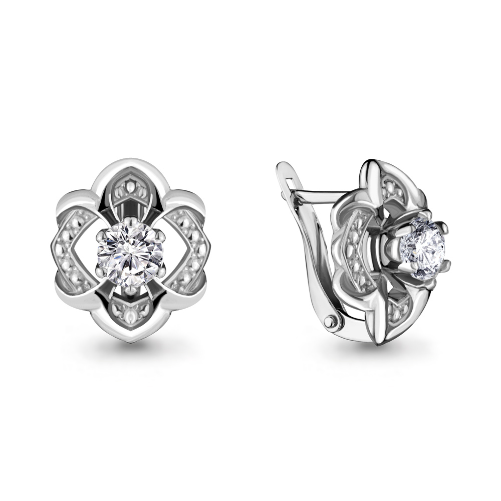 46650 Серьги из Серебра с фианитами