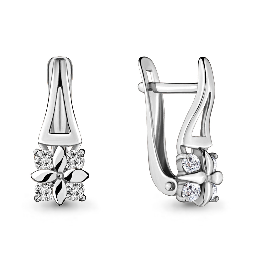 46672А Серьги из Серебра с фианитами
