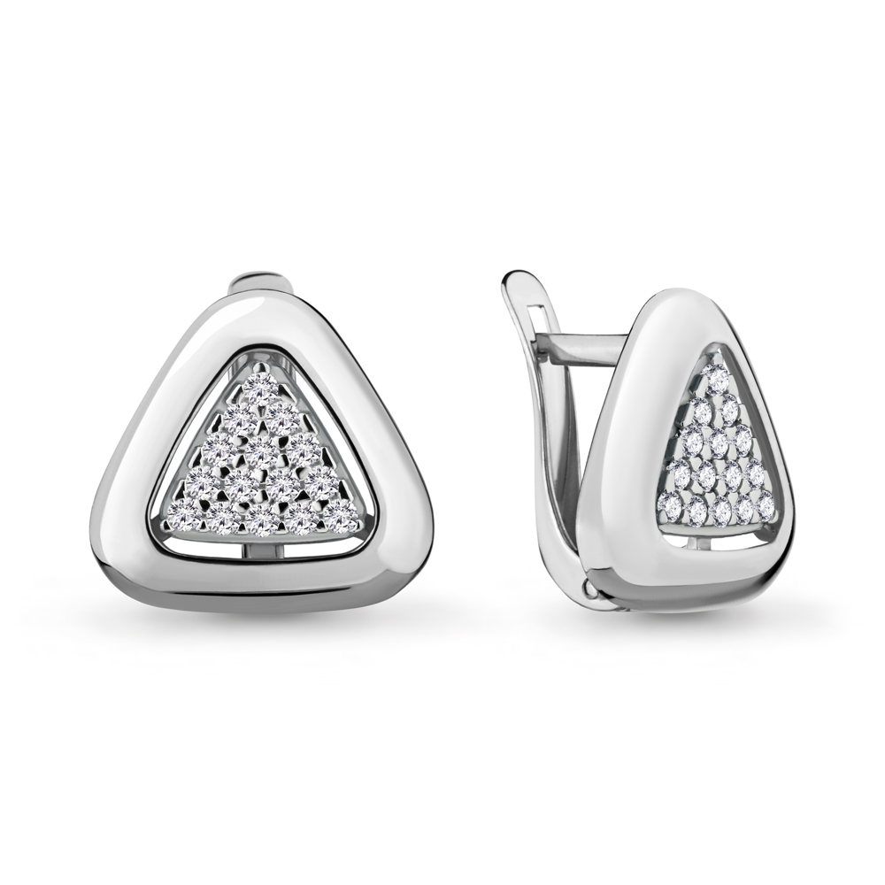 46701А Серьги из Серебра с фианитами