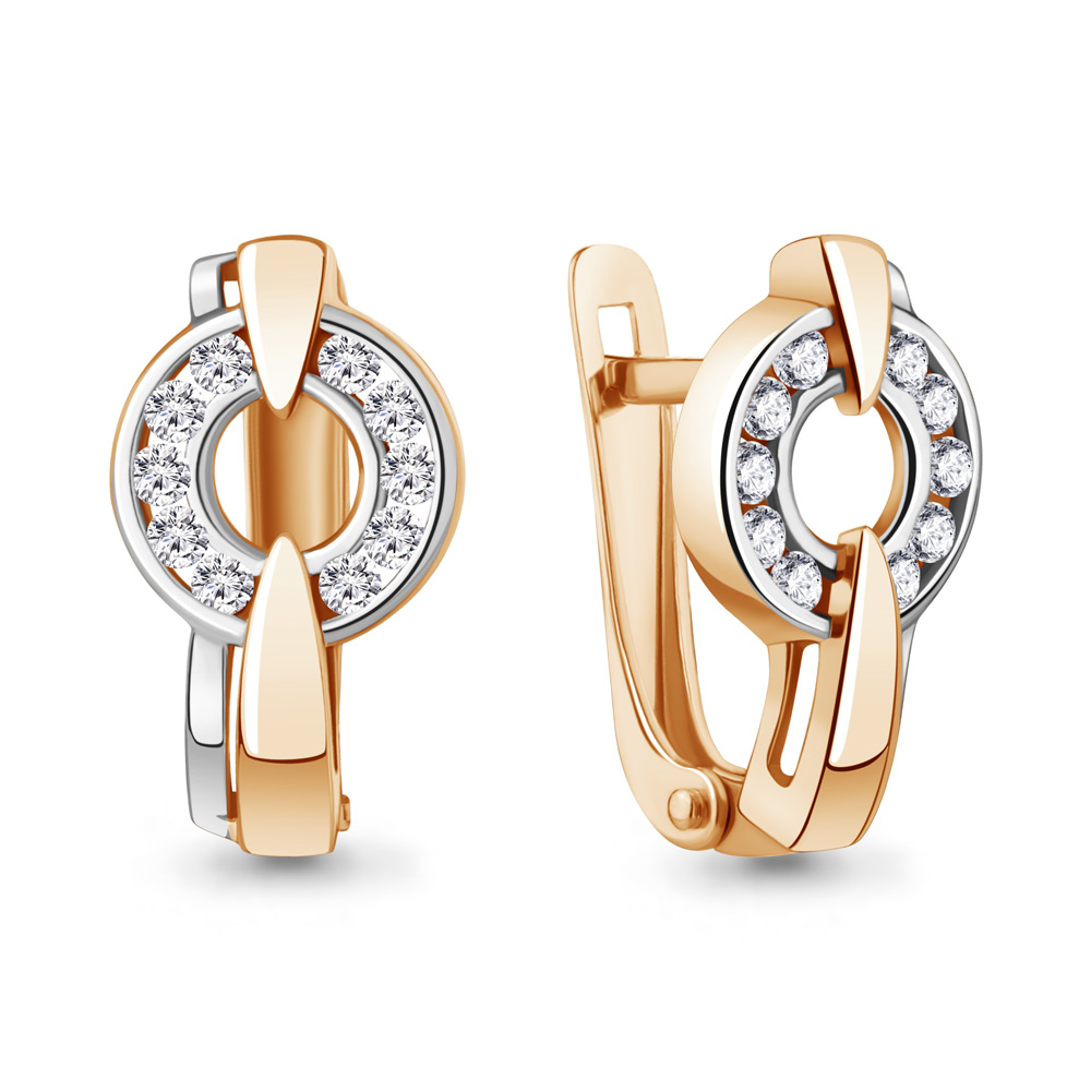 46714А Серьги из Золота с фианитами