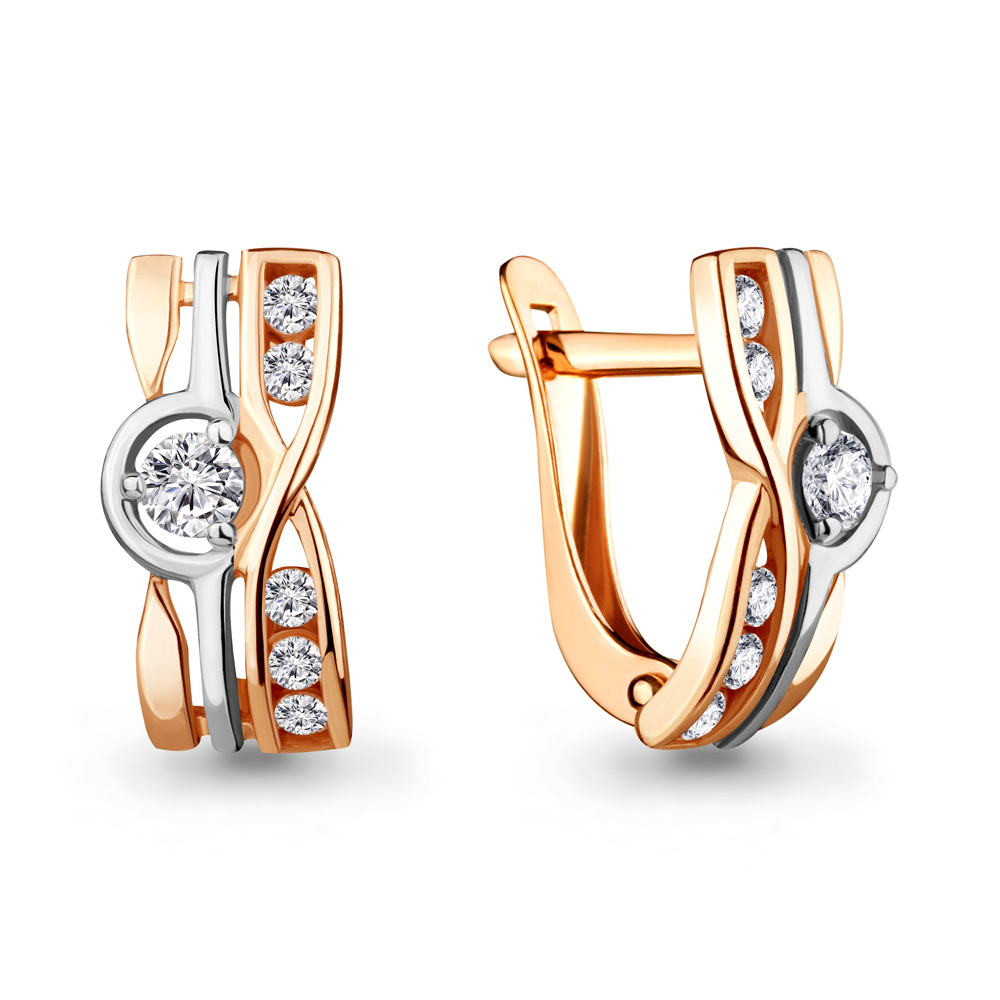 46720А Серьги из Золота с фианитами