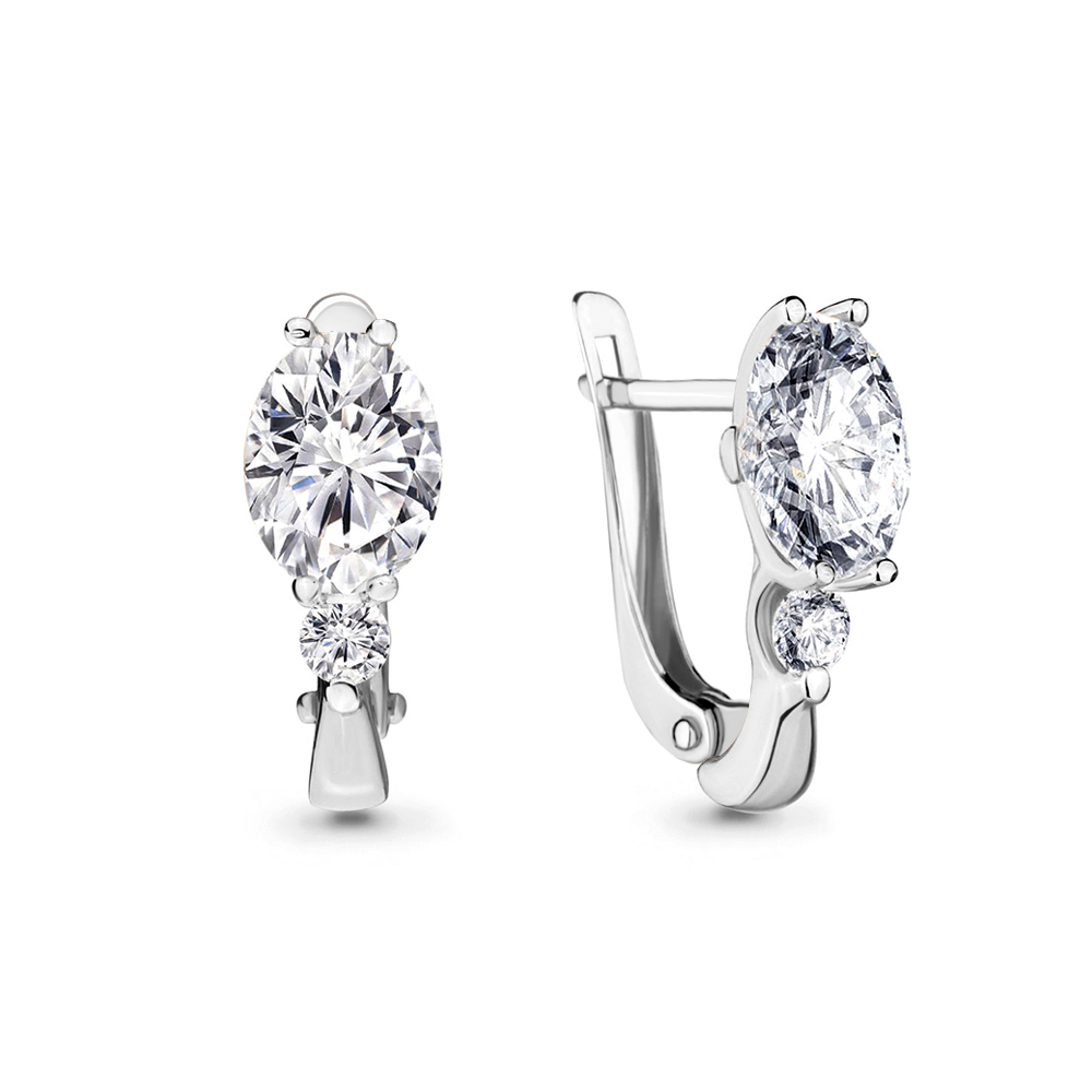 46732 Серьги из Серебра с фианитами