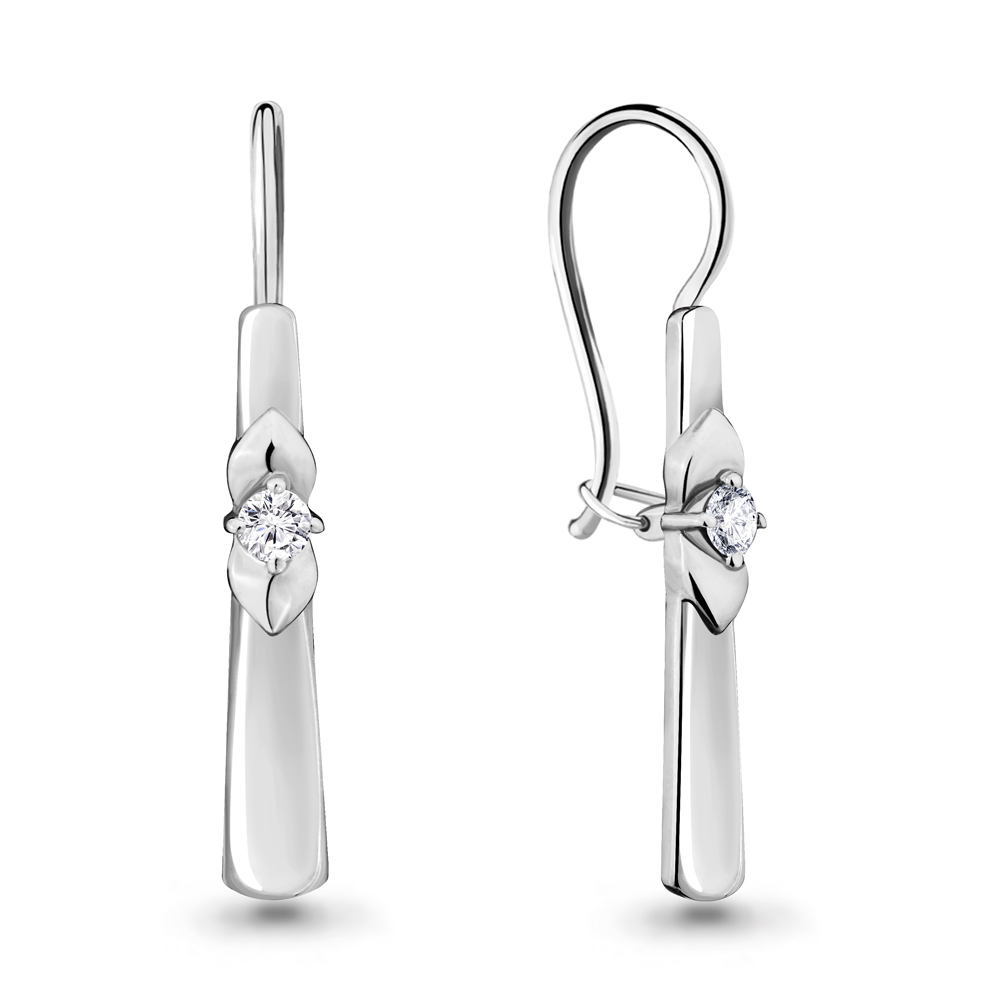 46806А Серьги из Серебра с фианитами