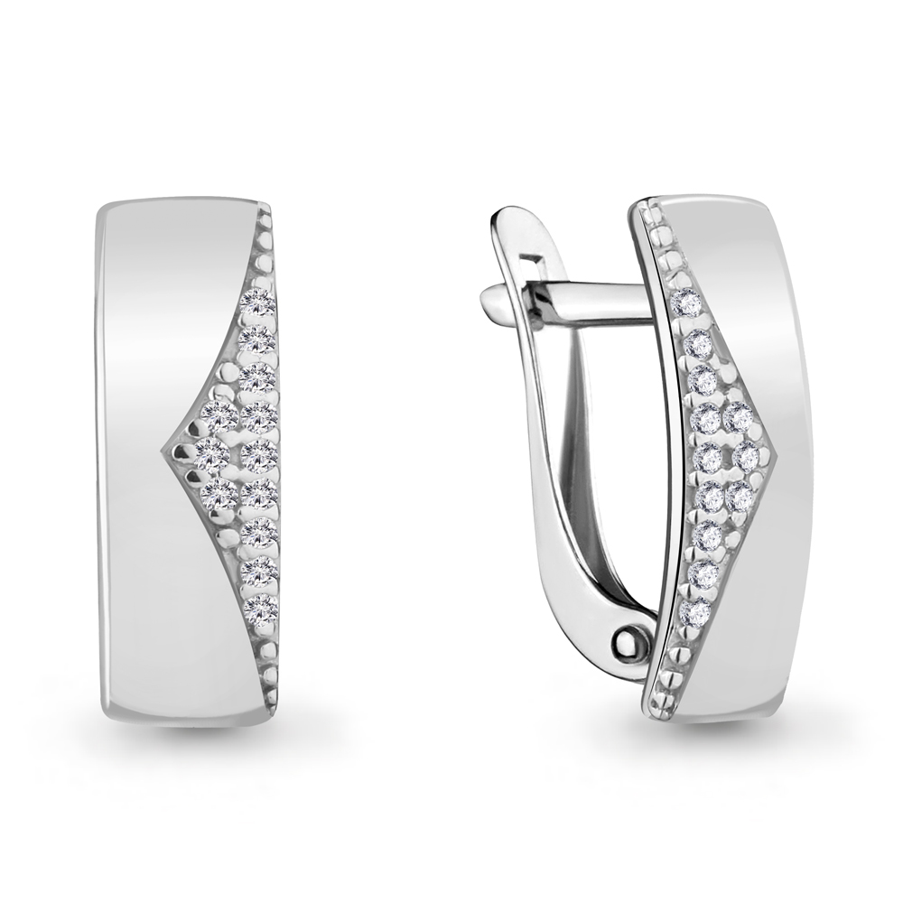 46822А Серьги из Серебра с фианитами