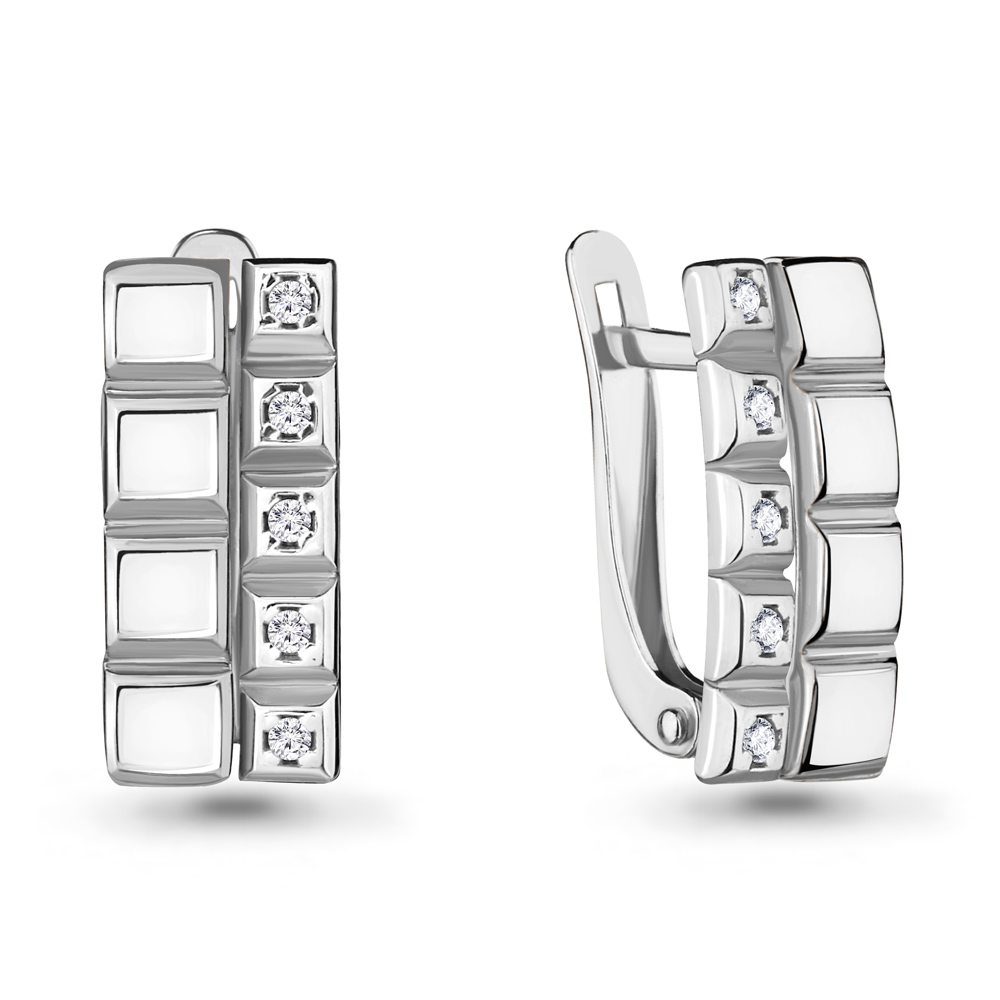 46824А Серьги из Серебра с фианитами