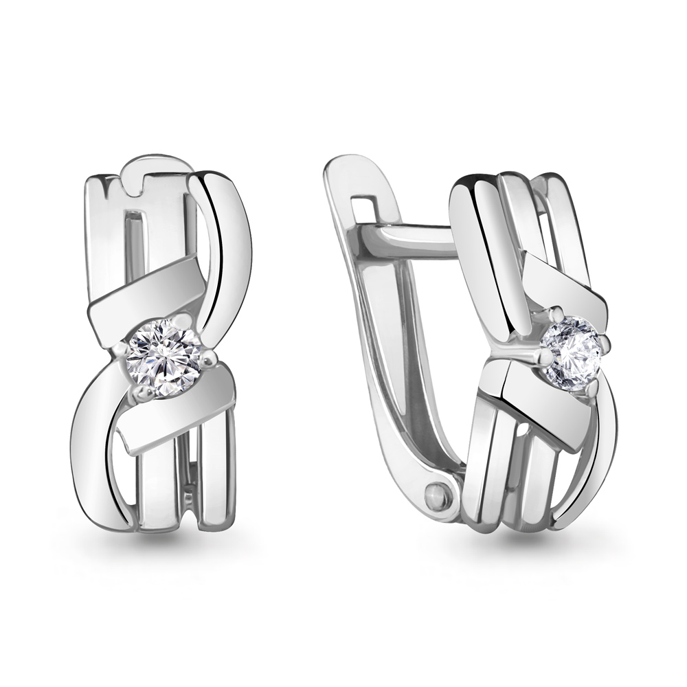 46857А Серьги из Серебра с фианитами